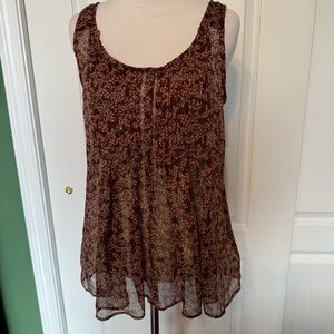 Converse Floral Sleeveless Top - Brown
